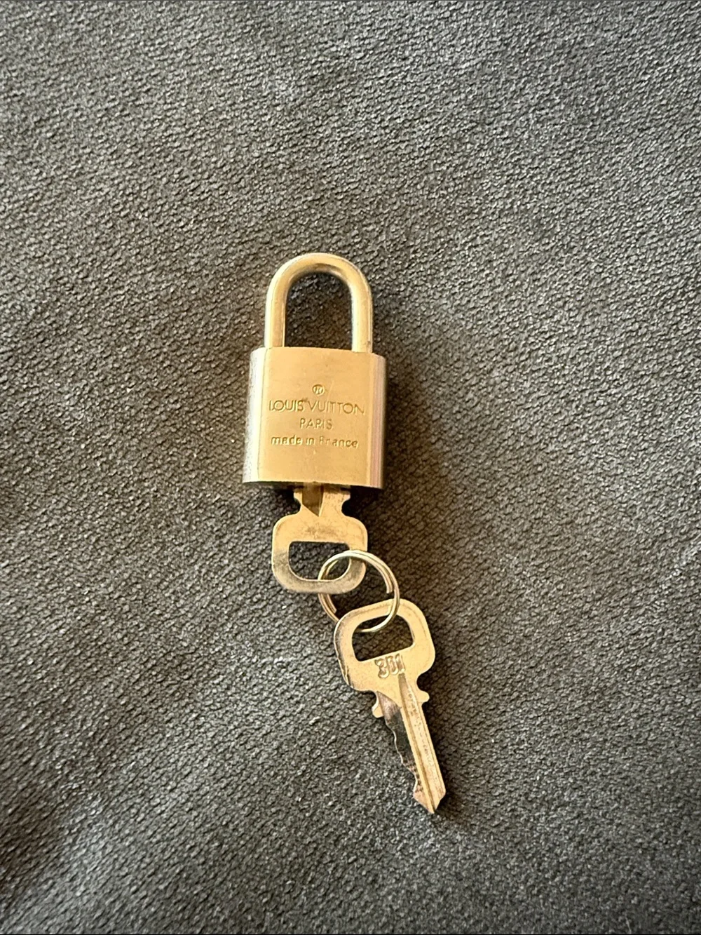Louis Vuitton Gold Padlock with Keys